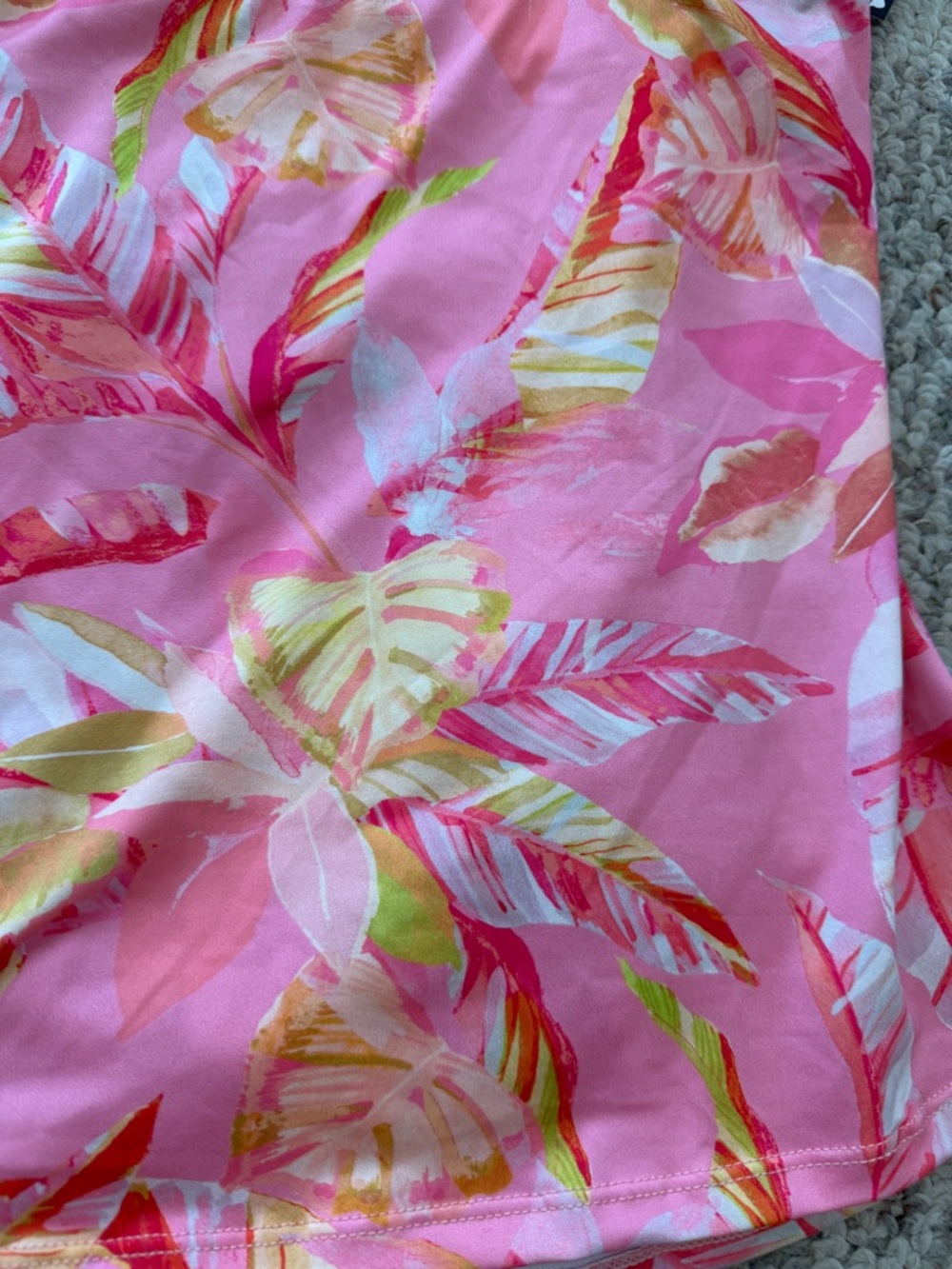NWT Hapari Pink Tropical Tankini Top Size L Ruched Floral Swim Top - Picture 6 of 10